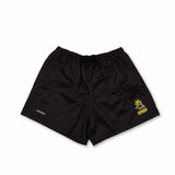 Cotton 4" Rugby Club Shorts- Black