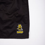 Cotton 4" Rugby Club Shorts- Black