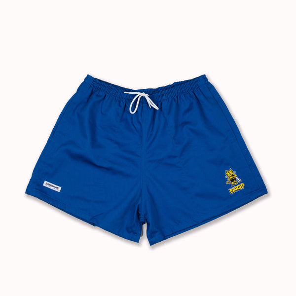 Cotton 4" Rugby Club Shorts- Royal
