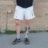 Cotton 4" Rugby Club Shorts- White