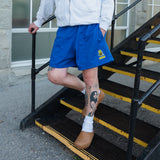 Cotton 4" Rugby Club Shorts- Royal