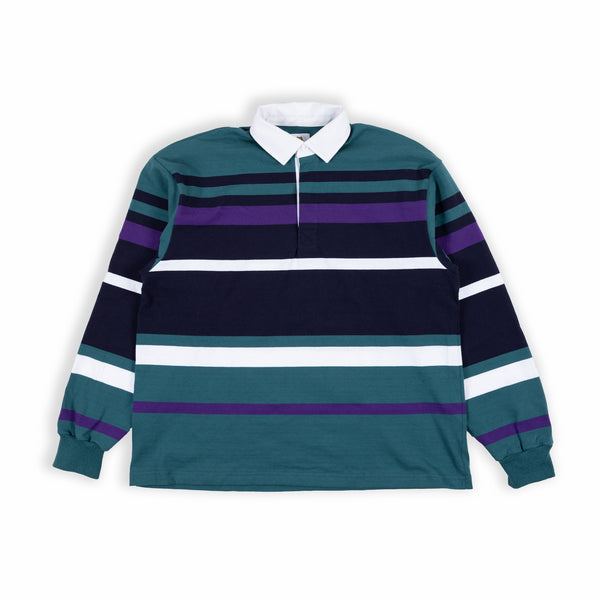 8oz Rugby Shirt - Teal/Navy