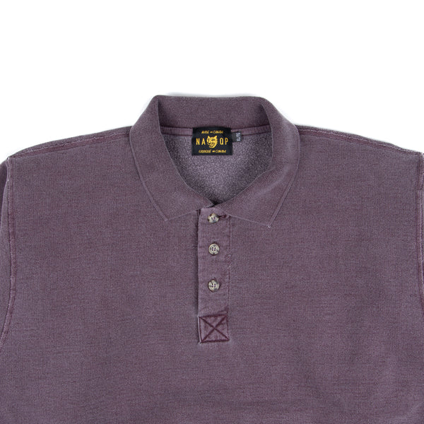 Heavy Polo Sweat - Faded Burgundy