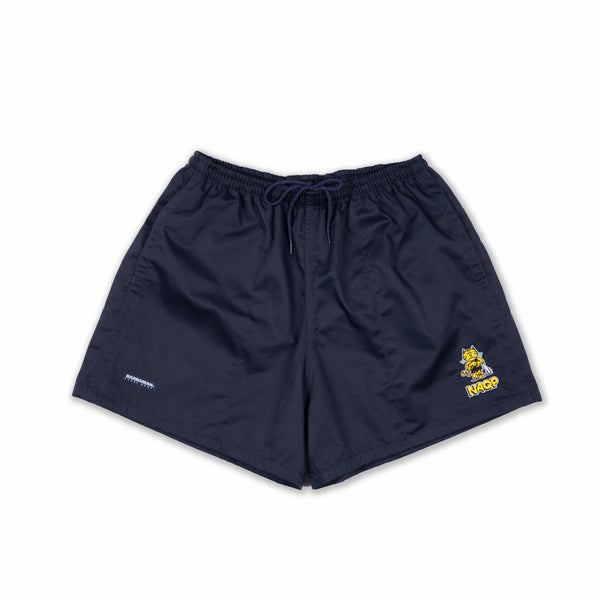 NAQP Barbarian Cotton 4" Rugby Club Shorts- Navy with Tiger mbroidery